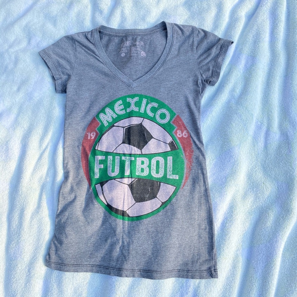 Mexico Futbol V neck T